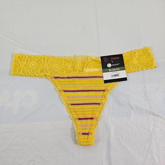 No Boundaries 4-Pack Underwear Micro Lace Multi-Color Thong Panties Size XL NWT - Picture 13 of 15